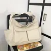 Bolsa de ombro único para jovens artísticos, bolsa de lona versátil de grande capacidade, bolsa mensageiro, bolsa de verão para estudantes universitários, bolsa transversal