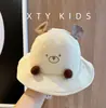 Chapéu de Pescador para Bebê Estilo Coreano Verão Malha Respirável Desenho Animado Super Fofo Chapéu de Sol para Bebê ao Ar Livre para Meninos e Meninas