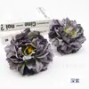 Flores de Peonía Artificiales de Colores Otoñales, Flores de Seda Estilo Pintura al Óleo, Accesorios para el Cabello Estilo Chino Tradicional, Decoraciones de Boda, Ramilletes de Flores para Sostener en la Mano