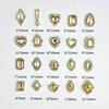 Palácio estilo champanhe liga unhas jóias Zhen Huan armadura broca pequena gordura fresca quadrado amor gota de água broca plana