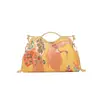 Coleção Nova Primavera 2026: Bolsa de Mão Feminina Estilo Chinês Tradicional com Alça de Bambu, Bolsa de Festa Moderna com Corrente Antiga
