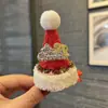 Gorro de Navidad con Copo de Nieve de Peluche Tridimensional Transfronterizo Pinza para el Cabello Linda Pinza para Flequillo Lateral Accesorios Navideños para el Cabello de Niños Venta al por Mayor