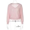 Roupas Femininas Europeias e Americanas Verão 2026 Novo Design de Nicho Blusa Transparente com Proteção Solar Top de Manga Longa com Ajuste na Cintura para Mulheres Atacado