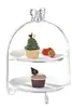 Mesa de postres multicapa de estilo europeo, soporte para pasteles, soporte de tres capas en relieve, plato para pasteles, bandeja de frutas para postres, soporte para pasteles para el té de la tarde