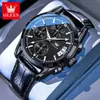Reloj de Cuarzo Multifuncional Deportivo Olevs Modelo Nuevo al por Mayor con Tres Ojos y Seis Manecillas para Hombre