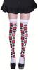 Calcetines largos con estampado de naipes, calcetines por encima de la rodilla para fiestas de Halloween y Navidad, accesorios de ropa para juegos de rol, seda