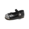 Zapatos Pequeños de Cuero para Niñas 2026 Otoño Nuevo Estilo Infantil Estilo Francés Pequeño Versión Coreana Zapatos de Princesa con Lentejuelas Suela Suave Zapatos Individuales para Bebé