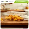 Caixa de Embalagem de Alimentos com Tampa, Caixa de Lanches, Caixa Plástica Descartável para Frutas Secas, Caixa Selada Rasgável à Mão, Caixa de Embalagem para Manga e Batata Desidratada