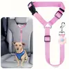 Suprimentos para Animais de Estimação Leash de Segurança para Carro Coleira Leash para Cachorro Leash para Gato Apoio de Cabeça de Carro Leash Retrátil Florido