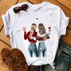 Camiseta Melhor Amiga feminina nova camiseta preta moda feminina camiseta com estampa fofa Harajuku blusa gola redonda