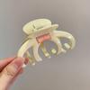 Accesorios para el cabello simples de moda, decoración de letras versátil, sentido avanzado, parte trasera de la cabeza, clip de calabaza con destellos dorados, clip de tiburón, clip de agarre grande