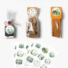 Hk061-T Pegatinas Redondas Decorativas de Pino Retro para Tarjeta de Felicitación, Sobre, Pegatinas Selladoras Autoadhesivas, Pegatinas Redondas Selladoras