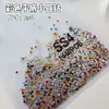 Rhinestones Redondos de Fondo Plano de Colores para Uñas SS3 SS4 SS5 Colores Mixtos Múltiples Tamaños Vidrio Decoración de Uñas DIY Pegatinas de Rhinestone