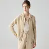 Nuevo suéter de punto con capucha y cremallera, manga raglán, estilo casual holgado, 100% cachemira pura, para mujer, otoño e invierno