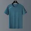 2026 Verão Outdoor Secagem Rápida Roupa Seda de Gelo Camiseta de Manga Curta Masculina Roupa Fitness Elástica Respirável Casual Corrida Roupa Esportiva