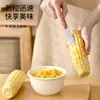 Nueva Herramienta para Pelar Maíz, Rascador de Maíz de Acero Inoxidable para Cocina, Pelador y Desgranador de Maíz Manual Todo en Uno