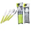 Fabricante de Juegos de Cubiertos de Acero Inoxidable de 16 y 24 Piezas, con Mango de Plástico Personalizado Europeo y Americano, Impresos a Color, para Cuchillo, Tenedor y Cuchara