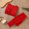 Conjunto de Ropa Interior Térmica de Otoño e Invierno para Niños y Niñas, Tops y Pantalones de Capa Base Calientes para Niños Mayores, Tejido Cepillado de Doble Cara, Venta al por Mayor