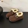 Zapatos Birkenstock con Hebilla Metálica Retro y Terciopelo 2026 Otoño/Invierno Calzado de Exterior Suela Suave Antideslizantes Slip-Ons Perezosos Zapatos Cálidos Peludos