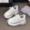 Zapatos de Senderismo para Mujer Transpirables con Suela Gruesa Estilo Papá 2026 con Cordones Versátiles Casuales para Personas Bajas Zapatos Deportivos Casuales de Malla