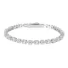 Pulsera de Tenis de Lujo Ligero Nueva Más Vendida para Mujer con Moissanita de Forma Irregular Totalmente Incrustada, Diseño de Nicho con un Toque de Alta Gama y Estilo Versátil