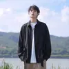 Camisa de Otoño Fresca Talla Grande Estilo Rapper con Cinturón Grande Marca de Moda Rayas Sueltas Manga Larga para Hombres Estilo Perezoso
