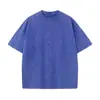 Fábrica de origen inyección digital directa una marca de moda personalizada lavado vintage vintage para mapear la producción de camiseta de algodón de manga corta