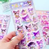 Pegatinas Lindas de Dibujos Animados con Lentejuelas que se Mueven Pegatinas Brillantes Estéreo 3D Pegatinas Decorativas para Diario DIY Infantil Material de Decoración Pegatinas al por Mayor