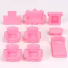 Acessórios para Mini Bonecas Sofá de Concubina Imperial Guarda-Sol de Praia Mesa Cadeira Casa de Brincar Conjunto de Móveis para Sala de Estar Acessórios