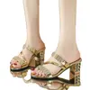Sandálias Femininas de Salto Alto Modelo Novo Verão 2026 Comércio Exterior Salto Grosso Estilo Coreano Sandálias Peep-Toe Sandálias Femininas Transfronteiriças