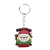 Llavero de Muñeco de Nieve Navideño Accesorios para Mochila Goma Suave de PVC Pequeños Accesorios de Regalo Colgante Personalizado DIY Colgante