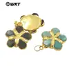 WT-P1966 flor de gema colorida forma de piedra brillante piedra de Tianhe colgante accesorios de collar para mujer