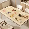 Toalha de Mesa Desenho Ano do Cavalo, À Prova d'Água, À Prova de Óleo, Não Precisa Lavar, Resistente ao Calor, Toalha de Mesa Cor Creme, Protetor de Mesa de Centro de Alta Qualidade