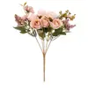 Cadena de Cuentas de Flor Rosa Simulada Flor Pequeña Decoración del Hogar Flor de Mesa Hotel Decoración Suave Venta Caliente Transfronteriza Arreglo Floral Material Floral