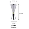 Taza Medidora de Acero Inoxidable 304 de Doble Cabeza con Anillo Dorado para Bar Coctelera Moldeado Integrado con Escala Jigger30