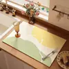 Tapete de Drenagem, Tapete para Máquina de Café, Jogo Americano, Tapete Absorvente de Secagem Rápida para Bancada de Cozinha, Tapete de Isolamento Térmico, Jogo Americano de Terra de Diatomáceas para Balcão de Bar