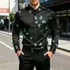 Camisas Masculinas Casuais Retrô de Manga Longa Novas de Venda Cruzada Amazon Camisas de Comércio Exterior Camisas Masculinas Dropshipping