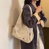 Bolso grande de nailon con múltiples bolsillos, estilo casual japonés para mujer, nuevo modelo 2026 para la escuela y el trabajo, bolso de hombro y cruzado