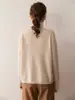 Suéter de Punto de Lana Casual de Cachemira Versátil de Corte Holgado con Cuello Alto para Otoño e Invierno