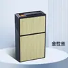 Novo porta-cigarros acendedor masculino moderno, acendedor recarregável à prova de vento, presente para namorado, presente promocional à prova de umidade com gravação