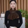 Bufanda de Lana Mezclada Coreana Invierno para Mujer 2025 Nueva Cálida Protección para el Cuello Bufanda de Punto Cruzada Retorcida de Gama Alta