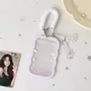 Portatarjetas estilo coreano Hisocute de 3 pulgadas, colgante de almacenamiento de tarjetas de fotos de celebridades, cubierta protectora para tarjeta de estudiante del campus, tarjeta de comedor, tarjeta de identificación