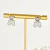 Estilo Nuevo, Pendientes de Oso de Perla Súper Hermosos con Diseño Único, Venta al por Mayor desde el Fabricante, Pendientes Únicos y Hermosos de Zirconia para Mujer