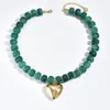 Collar con colgante de corazón grande de resina de color degradado contrastante, dulce, lindo y colorido, para mujer, de Amazon, transfronterizo