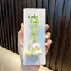 Pingente Bola de Pelo de Gato Fofo Corrente de Celular com Contas Chaveiro Pingente para Bolsa de Menina Decoração de Capa de Celular Pequeno Presente