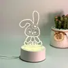 Luz Noturna Criativa 3D Logo Personalizado Presente para Crianças Presente de Ano Novo Luz Noturna Luz de Ambiente Luz Noturna de Acrílico