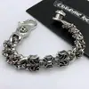 Nuevo y elegante pulsera de cruz para hombres a la moda, colección de pulseras vintage hechas a mano de alta gama europeas y americanas, directo del fabricante