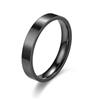 Anillo Simple Estilo K de 4 mm Brillante Acero Titanio Anillo de Pareja Femenino Europeo y Americano Versátil Moderno Joyería al por Mayor