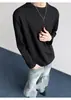 Sudadera Nueva de Estilo Americano sin Capucha y Cuello Redondo para Hombre 2026, Otoño e Invierno, Diseño Patchwork Desconstruido, Camiseta Básica de Manga Larga para Hombre
