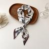 Imitação de seda Ins Pequena Fita Longa Lenço Fita Tie Bolsa All-match Cinto de cabelo decorativo Original Impresso Lenço Mão Presente Lenço